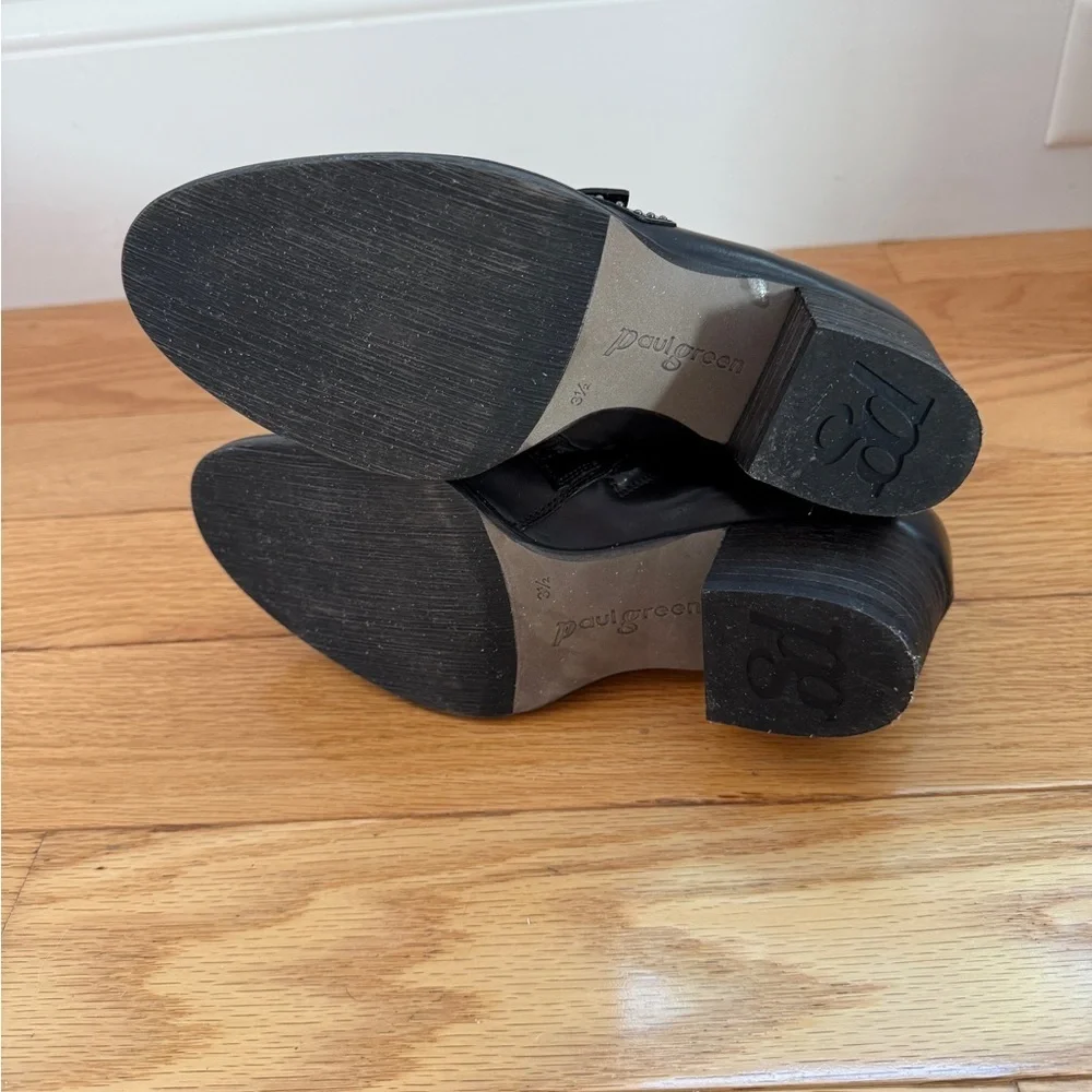 Like New Paul Green Soho Studded Buckle Booties Black